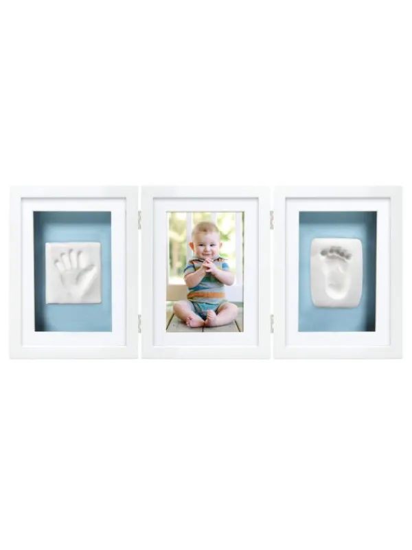 Discount Babyprints Deluxe - triplakehys käden- ja jalanjäljelle + valokuvalle, valkoinen Baby Shower -Lahjat|Kastelahjat