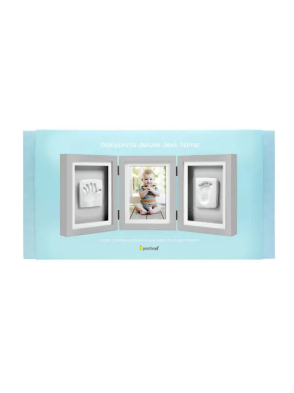 Babyprints Deluxe - triplakehys käden- ja jalanjäljelle + valokuvalle, harmaa Baby Shower -Lahjat|Sisustustavarat