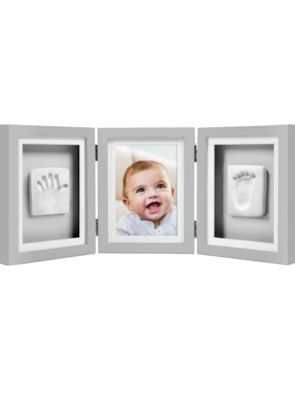 Babyprints Deluxe - triplakehys käden- ja jalanjäljelle + valokuvalle, harmaa Baby Shower -Lahjat|Sisustustavarat