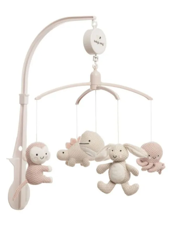 Clearance - mobile pinnasänkyyn Animals, old pink/warm linen Mobilet