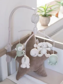 Sale - mobile pinnasänkyyn Animals laurel green/warm linen Mobilet