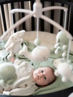 Sale - mobile pinnasänkyyn Animals laurel green/warm linen Mobilet