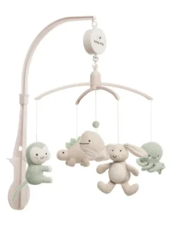 Sale - mobile pinnasänkyyn Animals laurel green/warm linen Mobilet