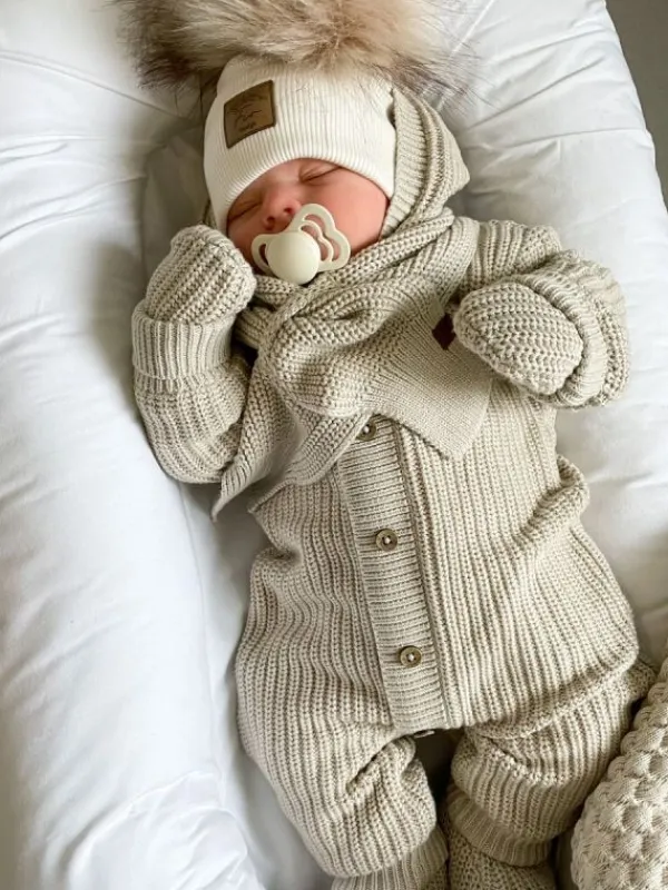 Clearance Baby's Only - TEDDY neulehaalari vauvalle, Warm Linen Sisävaatteet