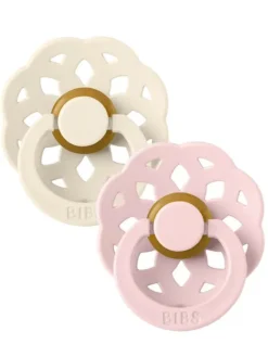 Sale BIBS Boheme tutti 2-pack - Ivory/Blossom, luonnonkumi Tutit Vauvalle