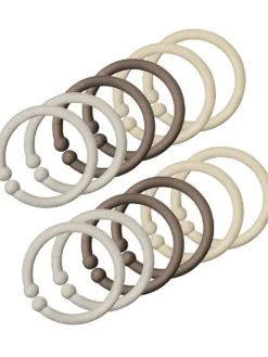 Online Bibs Loops rengas, 12kpl, Sand/DarkOak/Vanilla Tutit Vauvalle