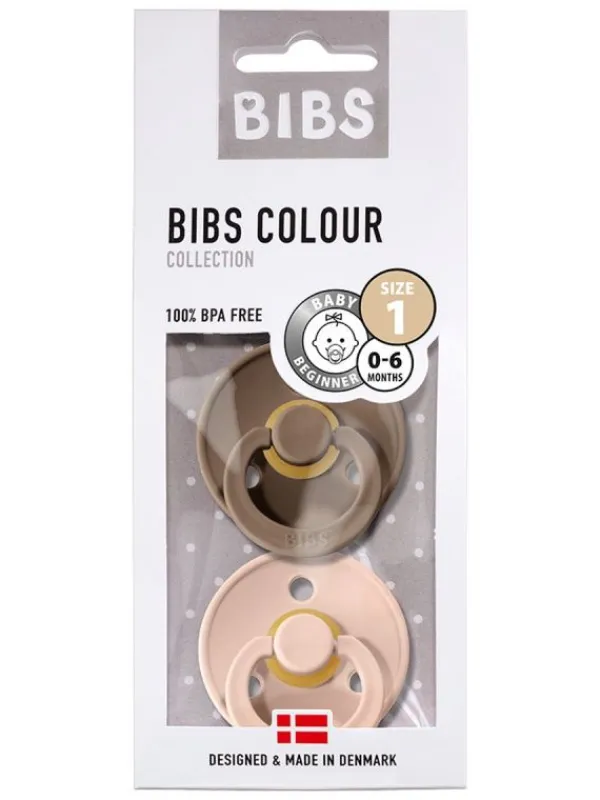 BIBS - vauvan tutti 2-PACK 0-18kk - Dark Oak / Blush Tutit Vauvalle