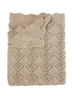 Clearance BIBS - Wavy vauvan torkkupeitto, tumma beige Vuodevaatteet Ja Viltit