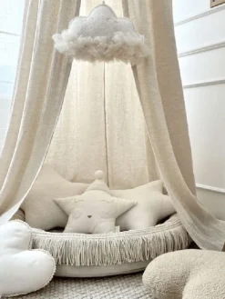 Hot Boho Twist Canopy Maxi sänkykatos 70, Natural Verhokatokset