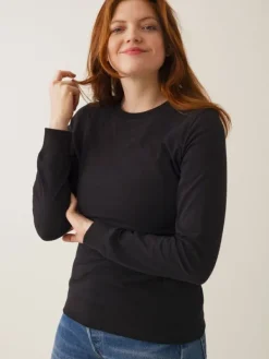 Discount Boob Design - imetyscollege B-Warmer Sweatshirt, musta Äitiyspaidat|Imetyspaidat