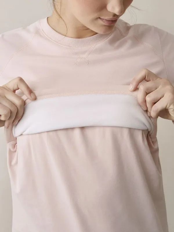 Outlet Boob Design - imetyscollege B-Warmer Sweatshirt Light Pink Äitiyspaidat|Imetyspaidat