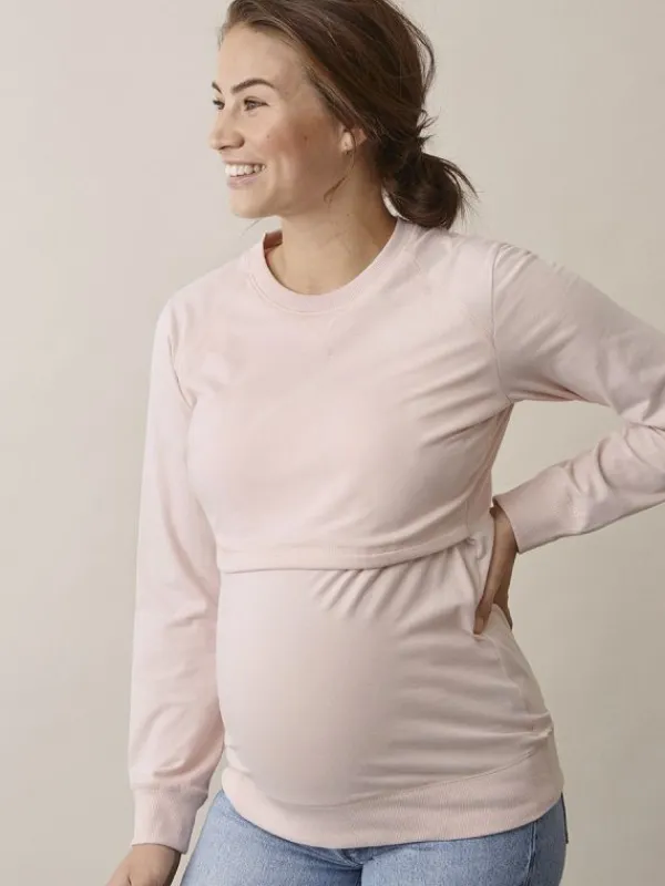 Outlet Boob Design - imetyscollege B-Warmer Sweatshirt Light Pink Äitiyspaidat|Imetyspaidat