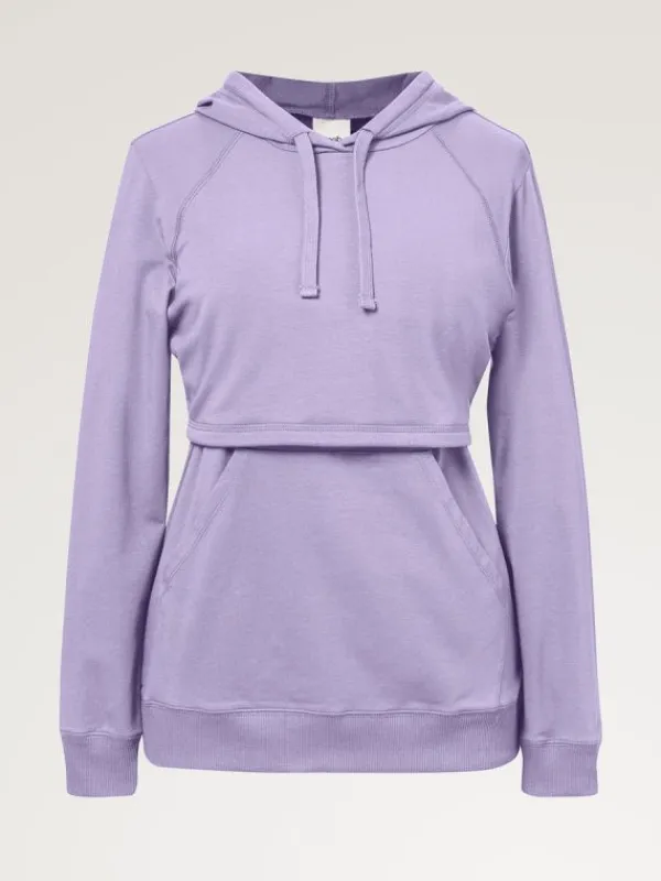 Best Boob Design - imetyshuppari B-Warmer Hoodie, Lilac Äitiyspaidat|Imetyspaidat