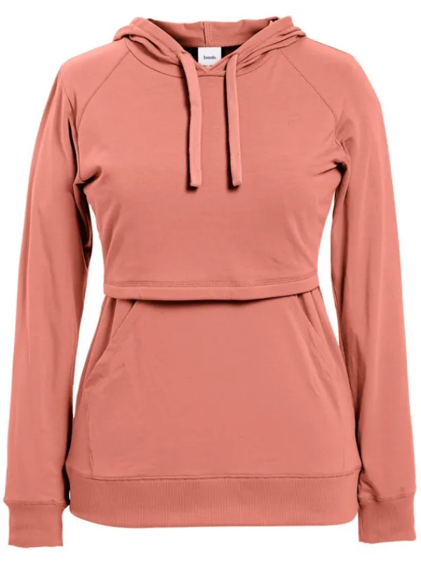 New Boob Design - imetyshuppari B-Warmer Hoodie, Canyon Clay Äitiyspaidat|Imetyspaidat