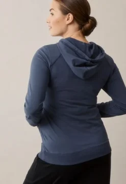 Online Boob Design - imetyshuppari B-Warmer Hoodie, Thunder blue Äitiyspaidat|Imetyspaidat