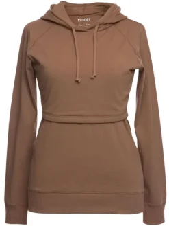 Outlet Boob Design - imetyshuppari B-Warmer Hoodie Brown Sugar Äitiyspaidat|Imetyspaidat