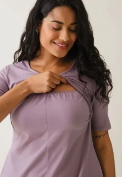 Best Boob Design - Imetysmekko lyhythihainen, lavander Äitiyshousut Ja -Hameet|Imetyspaidat