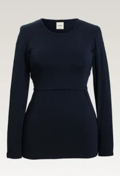Discount Boob Design - imetyspaita pitkähihainen Classic, midnight blue Äitiyspaidat|Imetyspaidat
