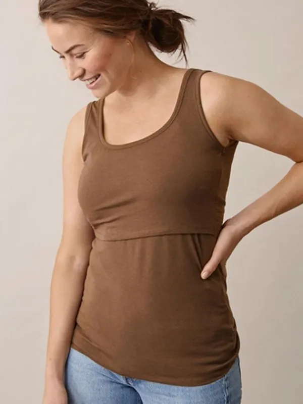 Online Boob Design - imetystoppi Classic Tank Top Hazelnut Äitiyspaidat|Imetyspaidat