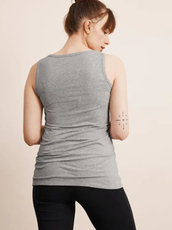 Clearance Boob Design - imetystoppi Classic Tank Top Grey melange Äitiyspaidat|Imetyspaidat