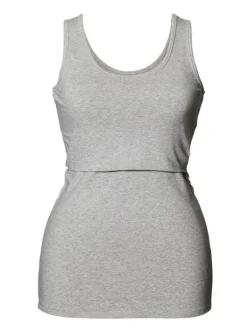 Clearance Boob Design - imetystoppi Classic Tank Top Grey melange Äitiyspaidat|Imetyspaidat