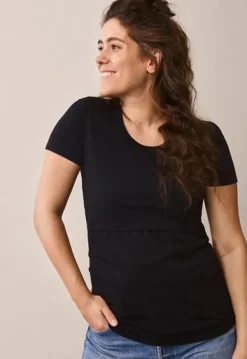 Clearance Boob Design - imetys T-paita Classic, musta Äitiyspaidat|Imetyspaidat