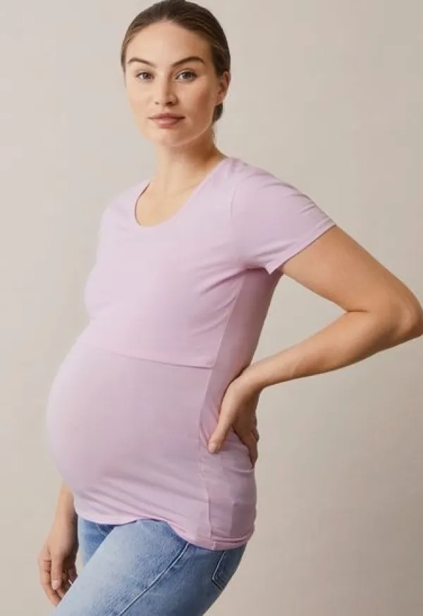 Online Boob Design - imetys T-paita Classic Light orchid Äitiyspaidat|Imetyspaidat