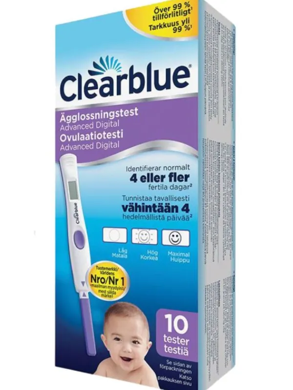 Clearance Clearblue Dual Hormone ovulaatiotesti 10 kpl Ovulaatiotestit|Clearblue-Testit