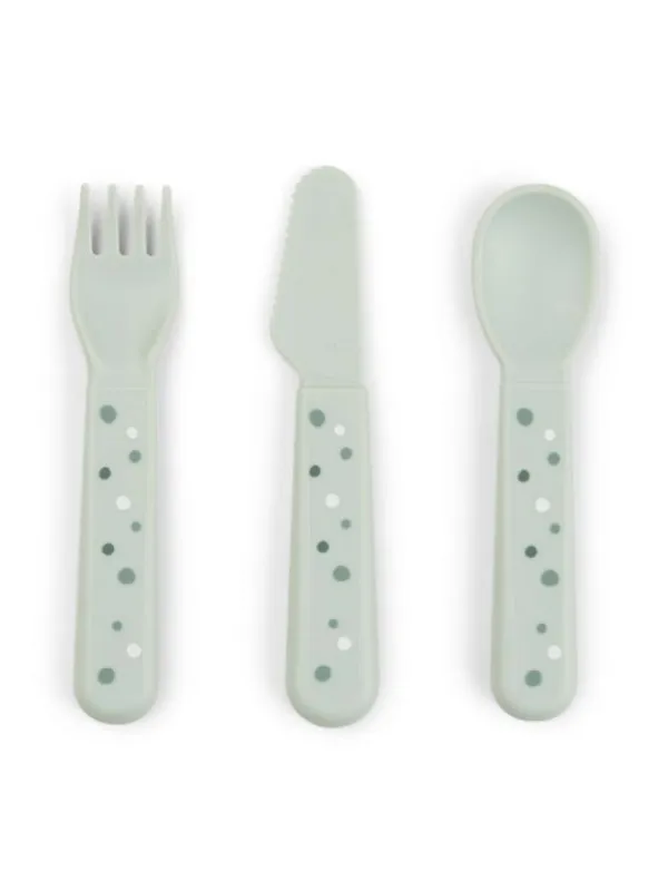 Best - Foodie aterimet Happy dots, vihreä Ruokailuhetkiin