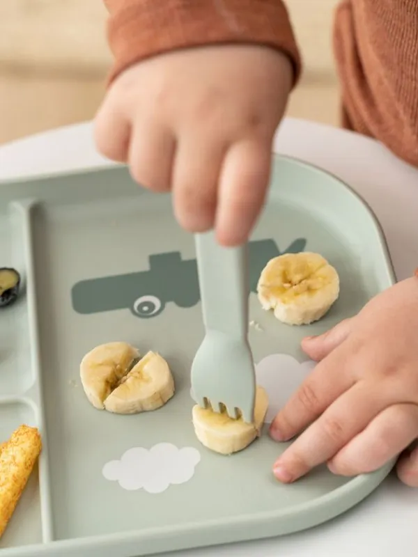 Best - Foodie aterimet Happy dots, vihreä Ruokailuhetkiin