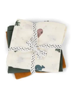 Best - harsoliina 3-pack 70x70 - Sea friends Puuvillaharsot