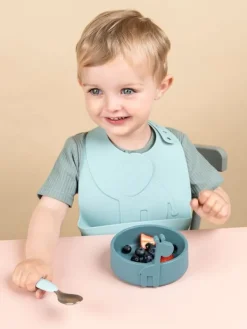 Discount - Peekaboo silikoninen ruokalappu 2-PACK - Elphee Blue Ruokailuhetkiin