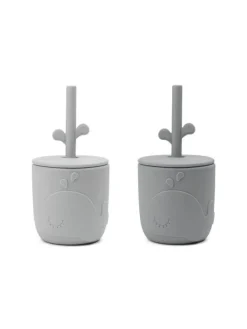 Clearance - Peekaboo Straw cup - Wally Grey Ruokailuhetkiin