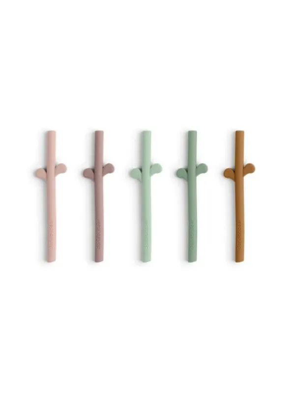 Outlet - silikoniset pillit 5-PACK - Powder Mix Ruokailuhetkiin