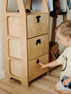 Online Duck Woodworks - lasten vaatekaappi laatikoilla Sängyt, Kehdot Ja Vaaterekit