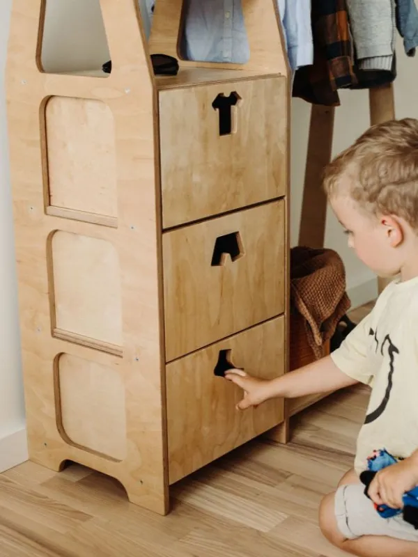 Online Duck Woodworks - lasten vaatekaappi laatikoilla Sängyt, Kehdot Ja Vaaterekit
