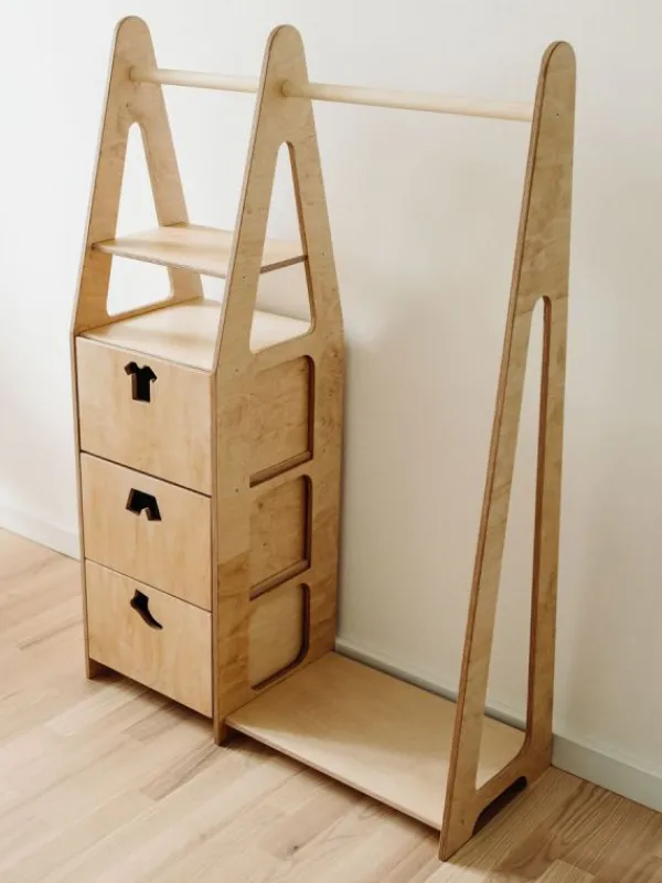 Online Duck Woodworks - lasten vaatekaappi laatikoilla Sängyt, Kehdot Ja Vaaterekit
