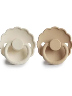 Discount FRIGG - vauvan silikoninen tutti 2-Pack, Cream/Croissant Tutit Vauvalle