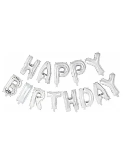 Outlet - folioilmapallo Happy Birthday, hopea Juhlan Aika