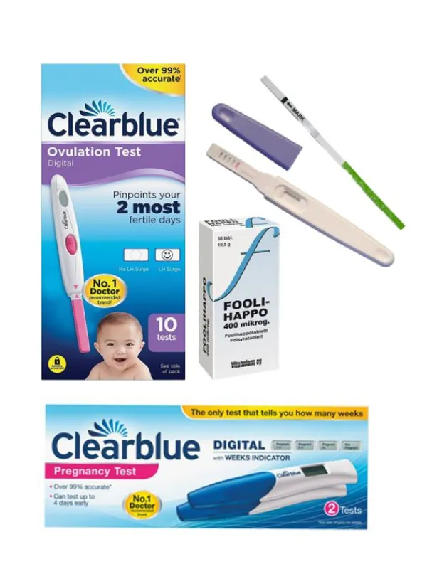 Sale Haaveissa Raskaus -paketti, Clearblue SMALL Ovulaatiotestit|Raskaustesti Ja Ovulaatiotesti – Testipaketit