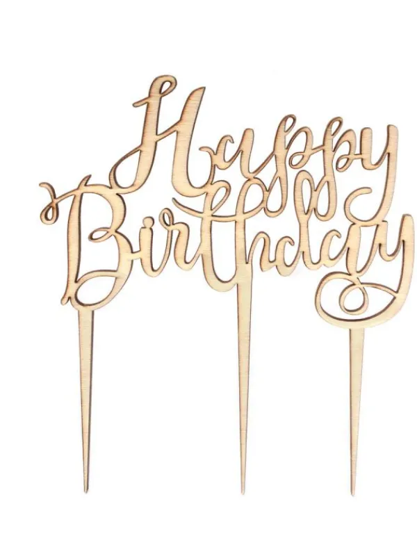 New Happy Birthday! puinen kakunkoriste Juhlan Aika
