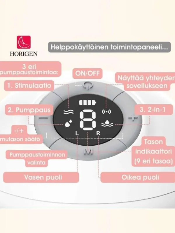 Clearance Horigen Sähkökäyttöinen rintapumppu - Double Handsfree Easemore Rintapumput