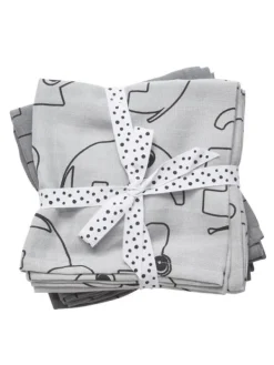 Iso kapaloliina 120x120 Contour Grey 2-pack - Puuvillaharsot