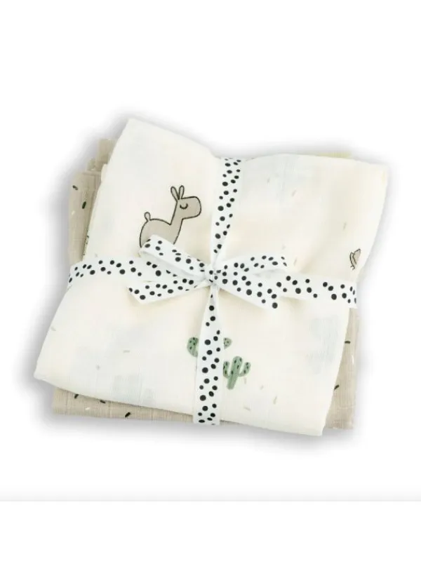 Online Iso kapaloliina 120x120 Lalee sand 2-pack - Puuvillaharsot