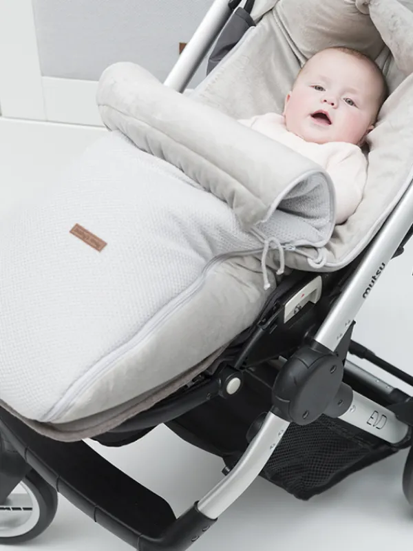 Hot Iso lämpöpussi rattaisiin | Baby’s Only (sileäneulos silvergrey) Lämpöpussit