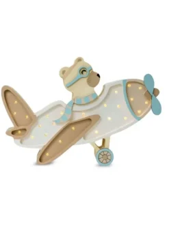 Outlet Little Lights Yövalo, Vintage Plane, 4 Eri väriä Yövalot Ja White Noise