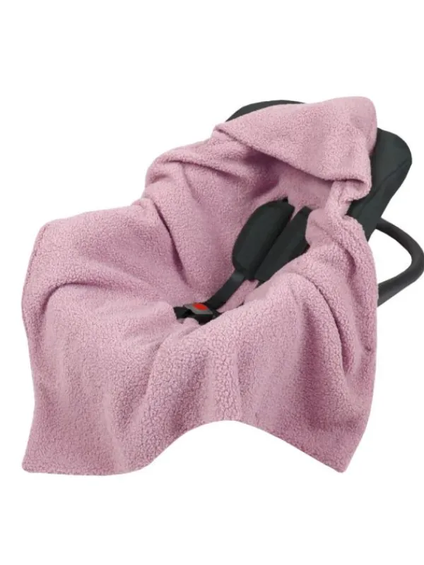 Lämmin boucle turvakaukalon viltti – antique pink Lämpöpussit