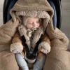 New Lämmin nallenkorva boucle turvakaukalon viltti – brown Lämpöpussit