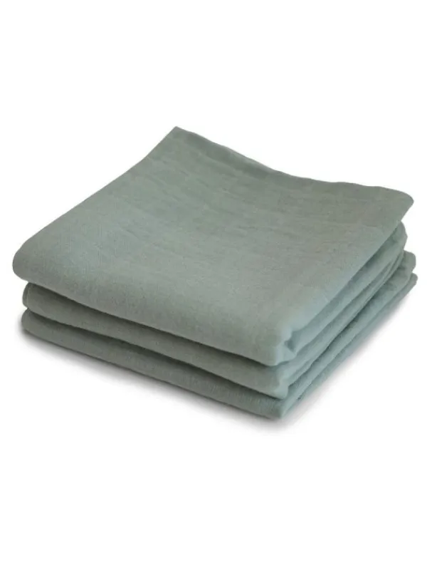 Clearance Luomupuuvillainen harso 3-Pack, sage | Puuvillaharsot