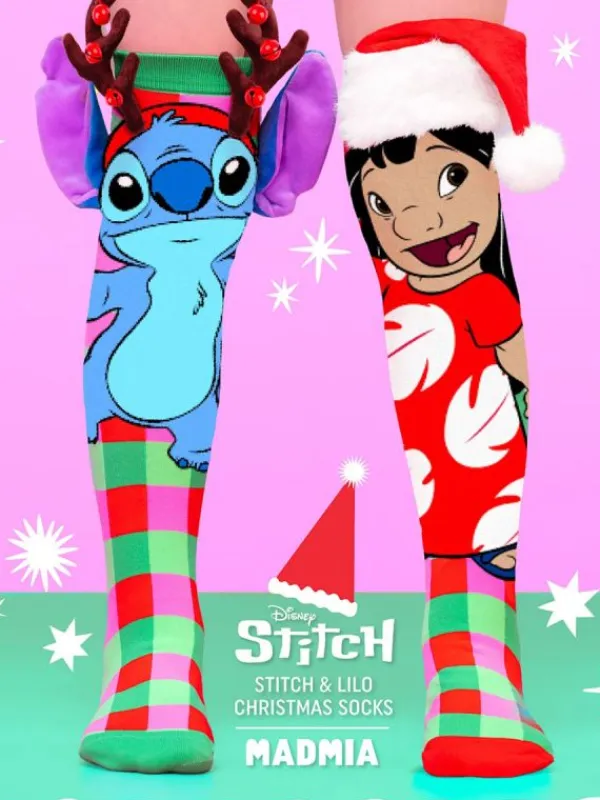Hot MADMIA Hassunhauskat Lilo & Stitch Christmas Joulusukat Madmia Hassunhauskat Sukat